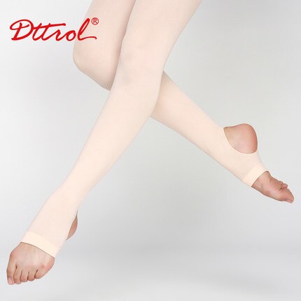 Collant de danse avec ouverture aux pieds (pied étrier) pour adulte 3 coloris au choix noir/rose très clair/rose - Dance Store