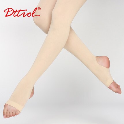 Collant de danse avec ouverture aux pieds (pied étrier) pour adulte 3 coloris au choix noir/rose très clair/rose - Dance Store