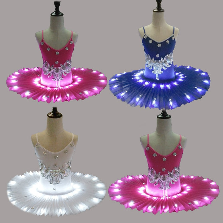 Robe Tutu à bretelles avec lumières LED Costume de danse pour enfant 3 coloris au choix - Dance Store
