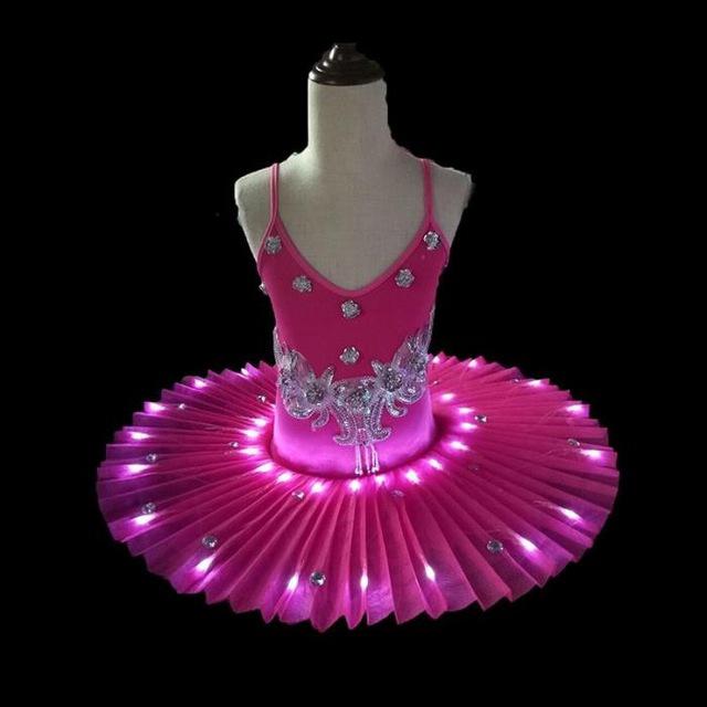 Robe Tutu à bretelles avec lumières LED Costume de danse pour enfant 3 coloris au choix - Dance Store