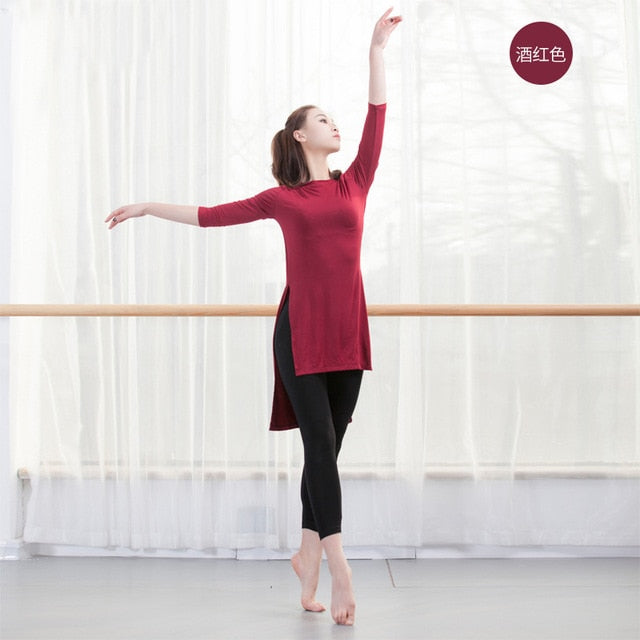 Top Haut Tunique manches longues pour adulte 12 coloris au choix - Dance Store