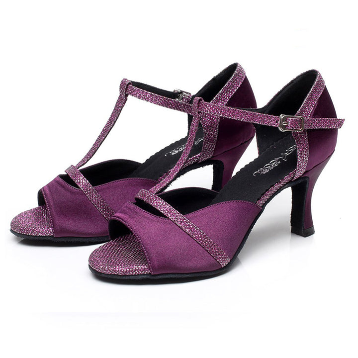 Chaussures de danse pour femme coloris violet Talons de 5 à 10 cm