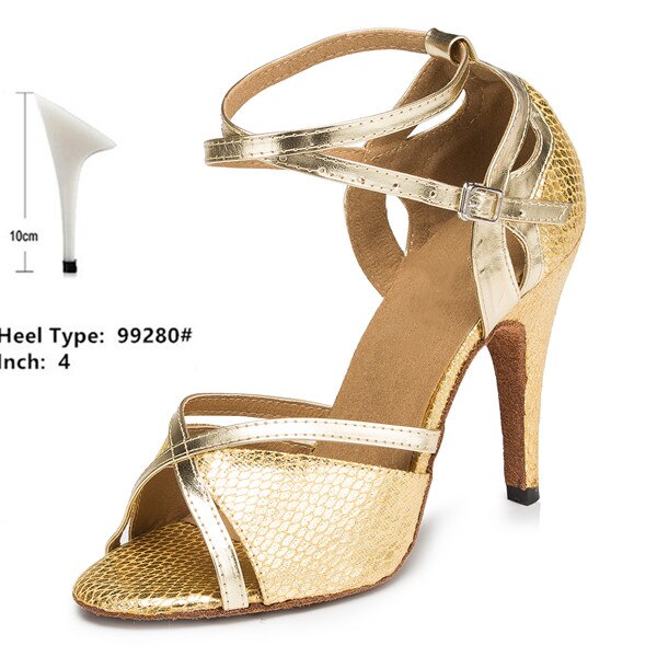 Chaussures de danse pour femme - coloris or - Talons personnalisables: hauteurs disponibles: 7.5/8.5/9/10cm - Dance Store