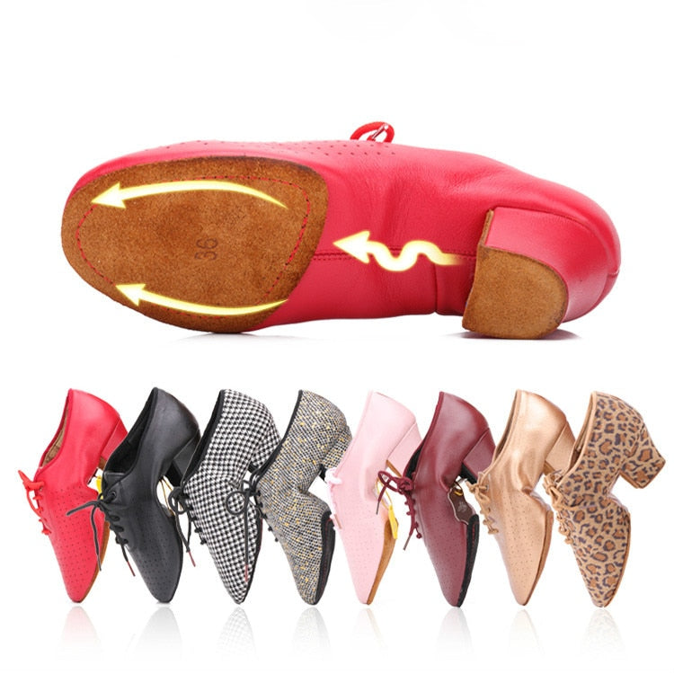 Sneakers de danse fuchsia avec talons de 3 ou 5cm