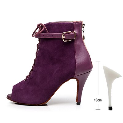 Chaussures bottines coloris noir ou violet -Talons de 7.5 à 10cm