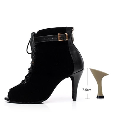 Chaussures bottines coloris noir ou violet -Talons de 7.5 à 10cm