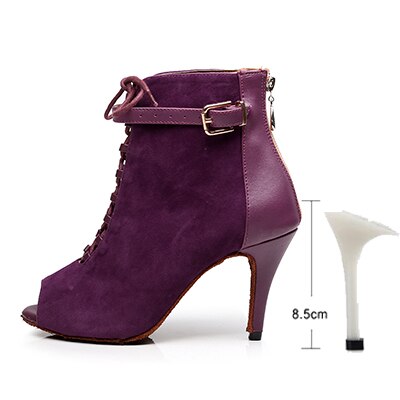 Chaussures bottines coloris noir ou violet -Talons de 7.5 à 10cm