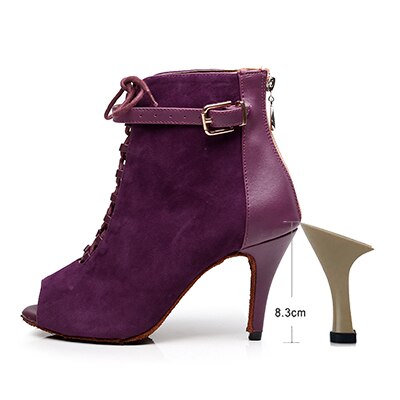 Chaussures bottines coloris noir ou violet -Talons de 7.5 à 10cm