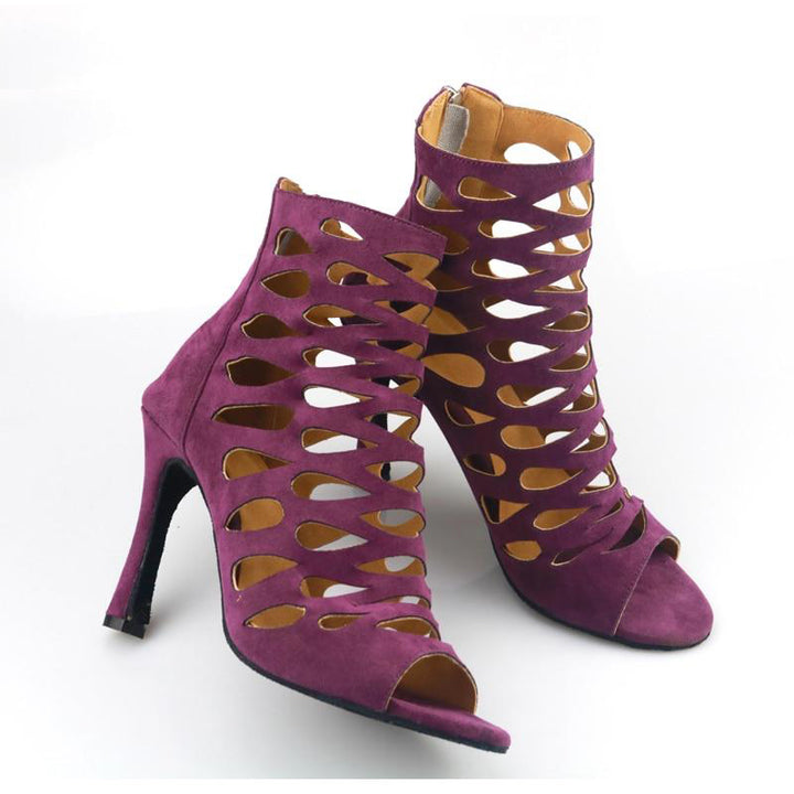 Bottines danse Kiara violet Talons de 6 à 10 cm