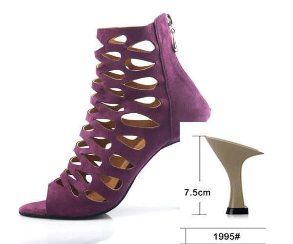 Bottines danse Kiara violet Talons de 6 à 10 cm