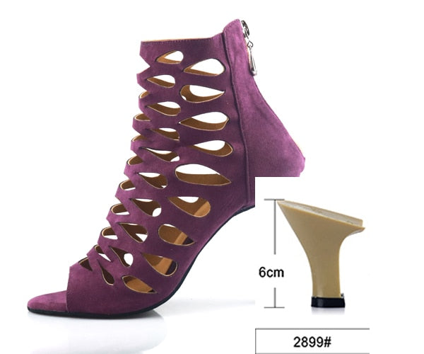 Bottines danse Kiara violet Talons de 6 à 10 cm