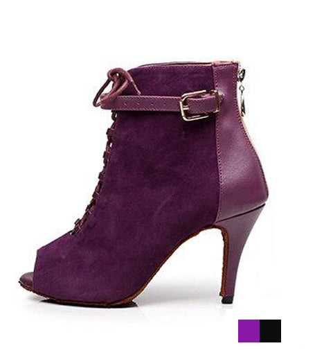 Bottines danse Nora violet Talons de 6 à 10cm