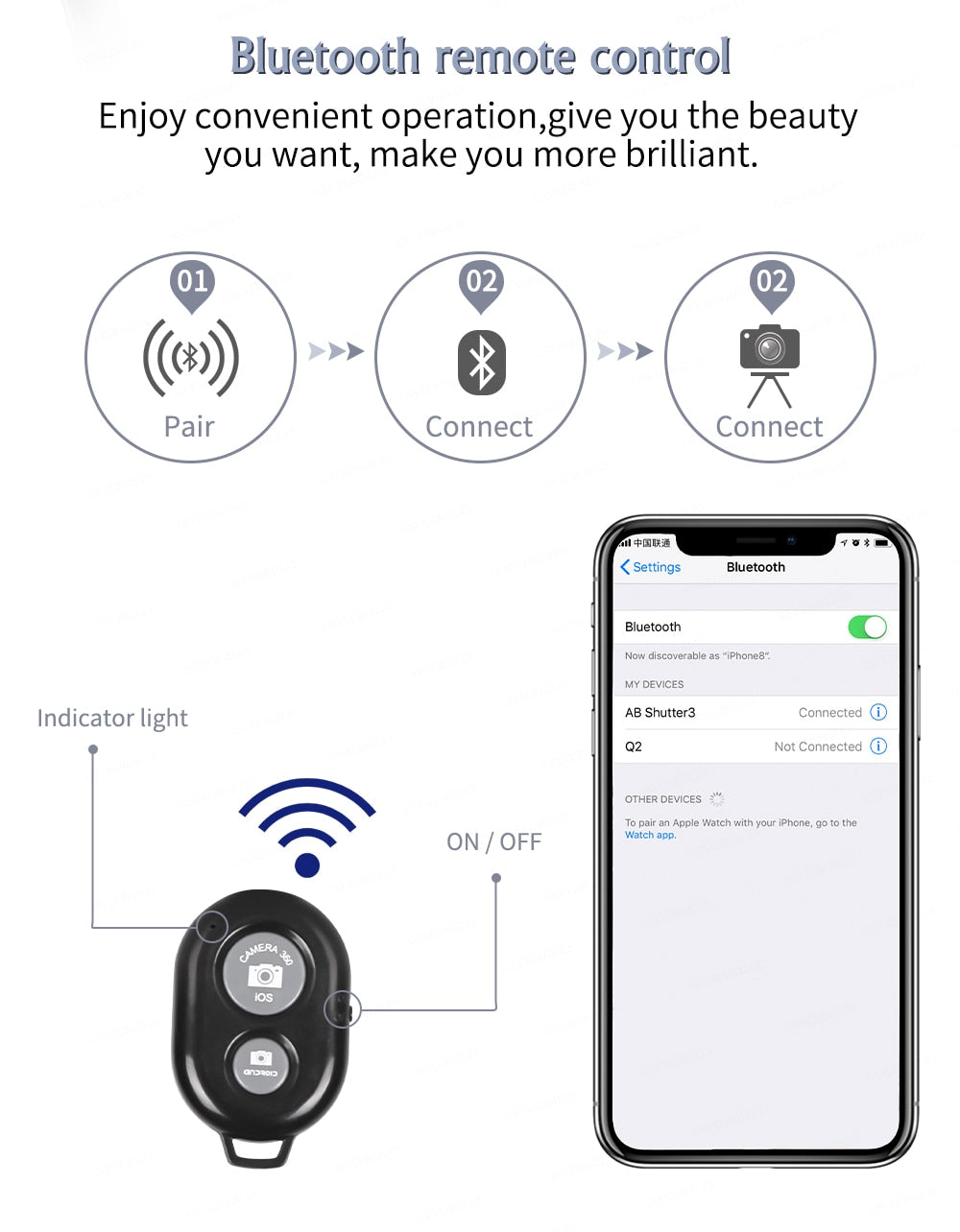 Support Trépied flexible avec Led pour smartphone de 50 à 200cm