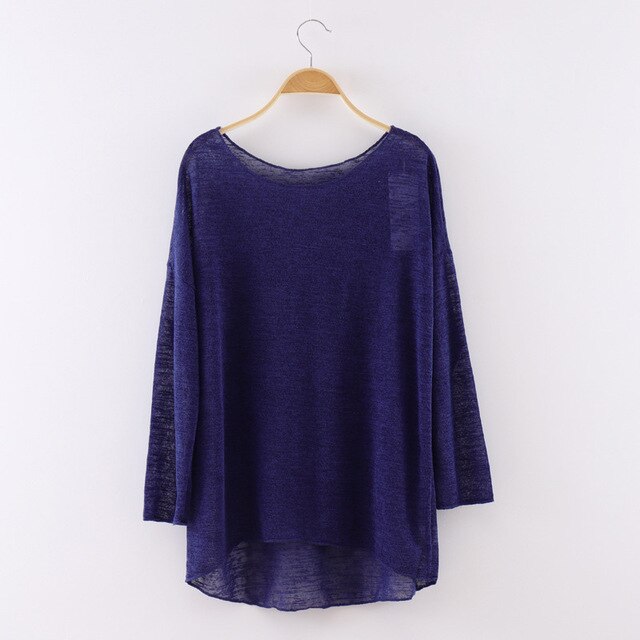 Top maille transparente manches longues Ainoa