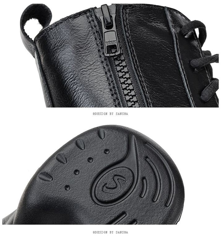 Baskets montantes boots cuir Sansha