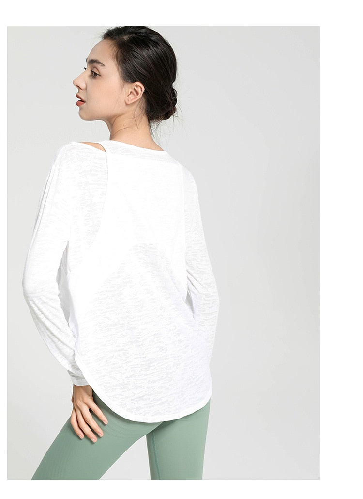 Top manches longues épaules dénudées Shana