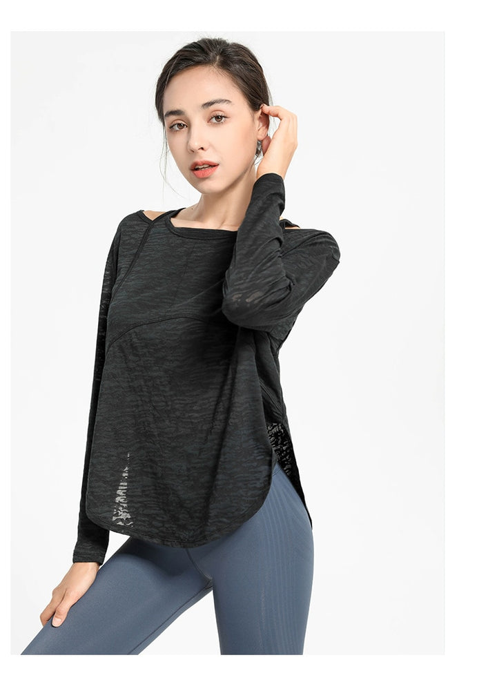 Top manches longues épaules dénudées Shana