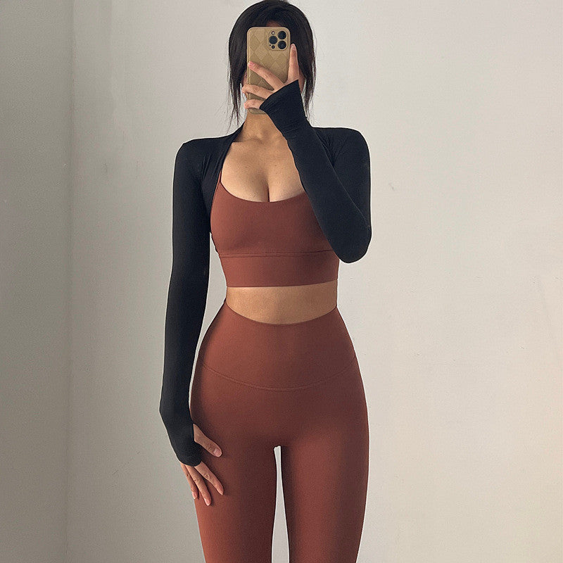 Top bolero court manches longues 6 coloris au choix