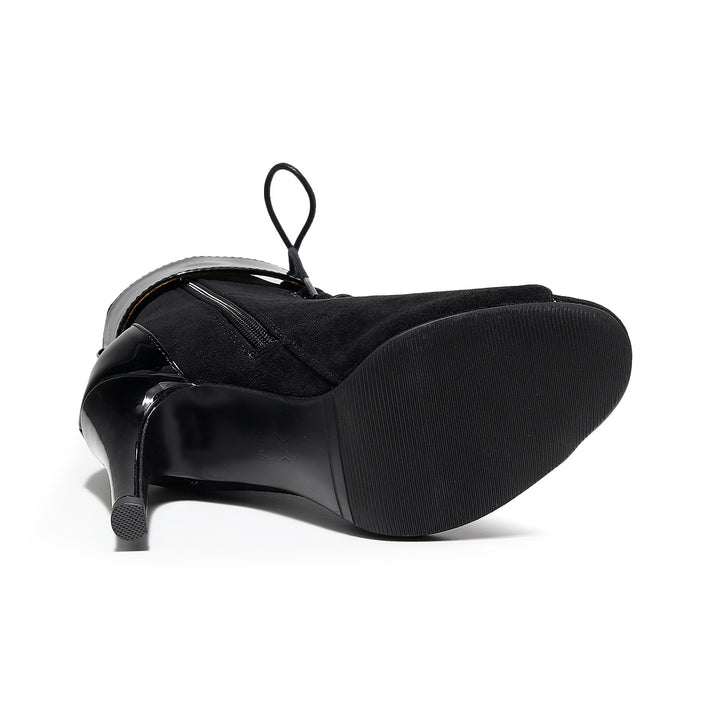 Bottines danse à lacer Laureen noir ou argent Talon de 7 à 9.5cm