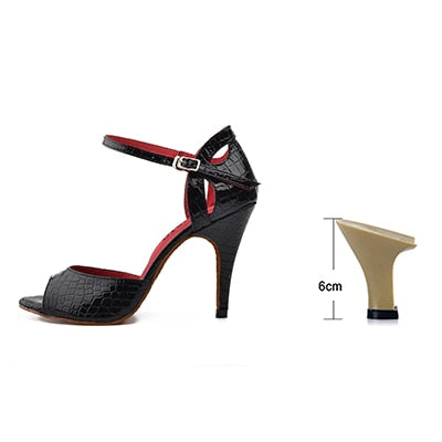 Chaussures de danse pour femme - 2 coloris au choix: noir ou rouge - Talons personnalisables: hauteurs disponibles de 6 à 10cm - Dance Store