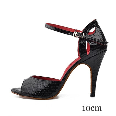 Chaussures de danse pour femme - 2 coloris au choix: noir ou rouge - Talons personnalisables: hauteurs disponibles de 6 à 10cm - Dance Store