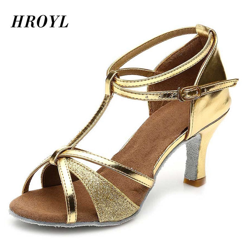 Chaussures de danse pour femme 5 coloris au choix: or, argent, noir, rouge & or, marron & or - Talons personnalisables: plusieurs hauteurs disponibles : 5 ou 7 cm - Dance Store