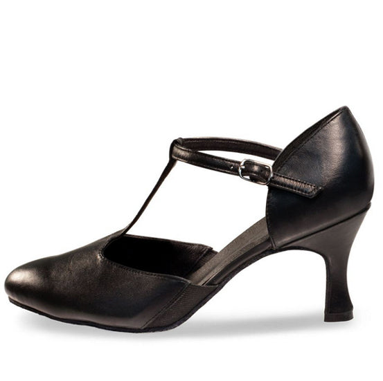 Chaussures de danse fermées en cuir Sansha talons de 7,4cm