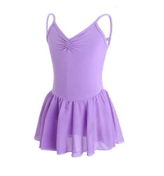 Justaucorps bretelles croisées avec jupette Cinzia