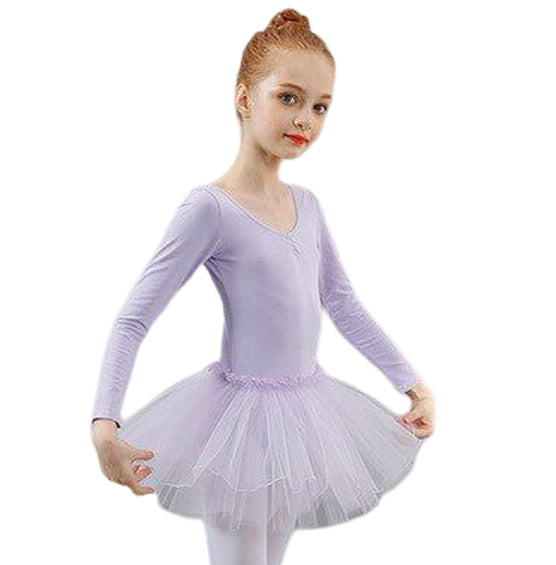 Justaucorps manches longues avec jupette Cindy